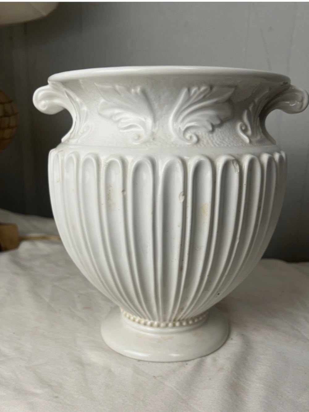 Lenox Butler's Pantry Ivory Embossed Large Ceramic Jar